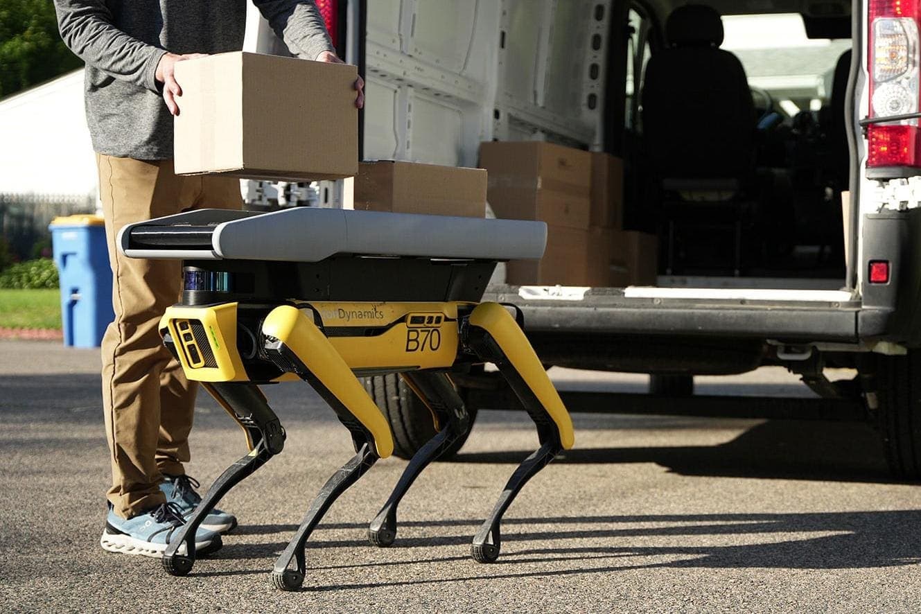 Boston Dynamics Explores Last-Mile Delivery With Spot Conveyor Add-On